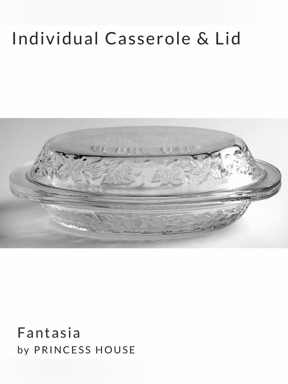 Like new disc Princess House Fantasia set of 4 Individual Casserole dishes